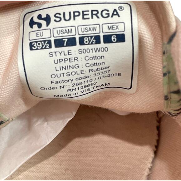 Superga Women’s Fantasy Tropical Canvas Sneakers Size 39.5 (US 8.5) - Picture 7 of 10